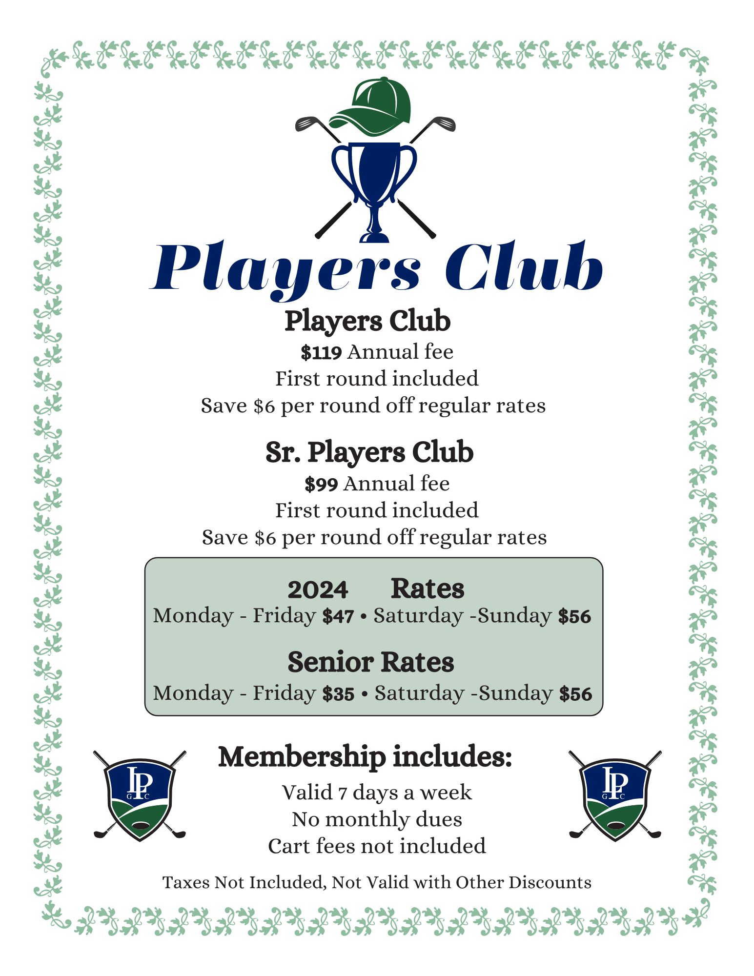 Players Club Offer for 2024 Season
